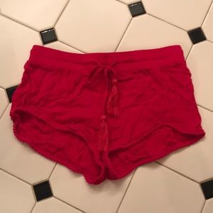 Pac Sun Hot Pink Flowey Shorts